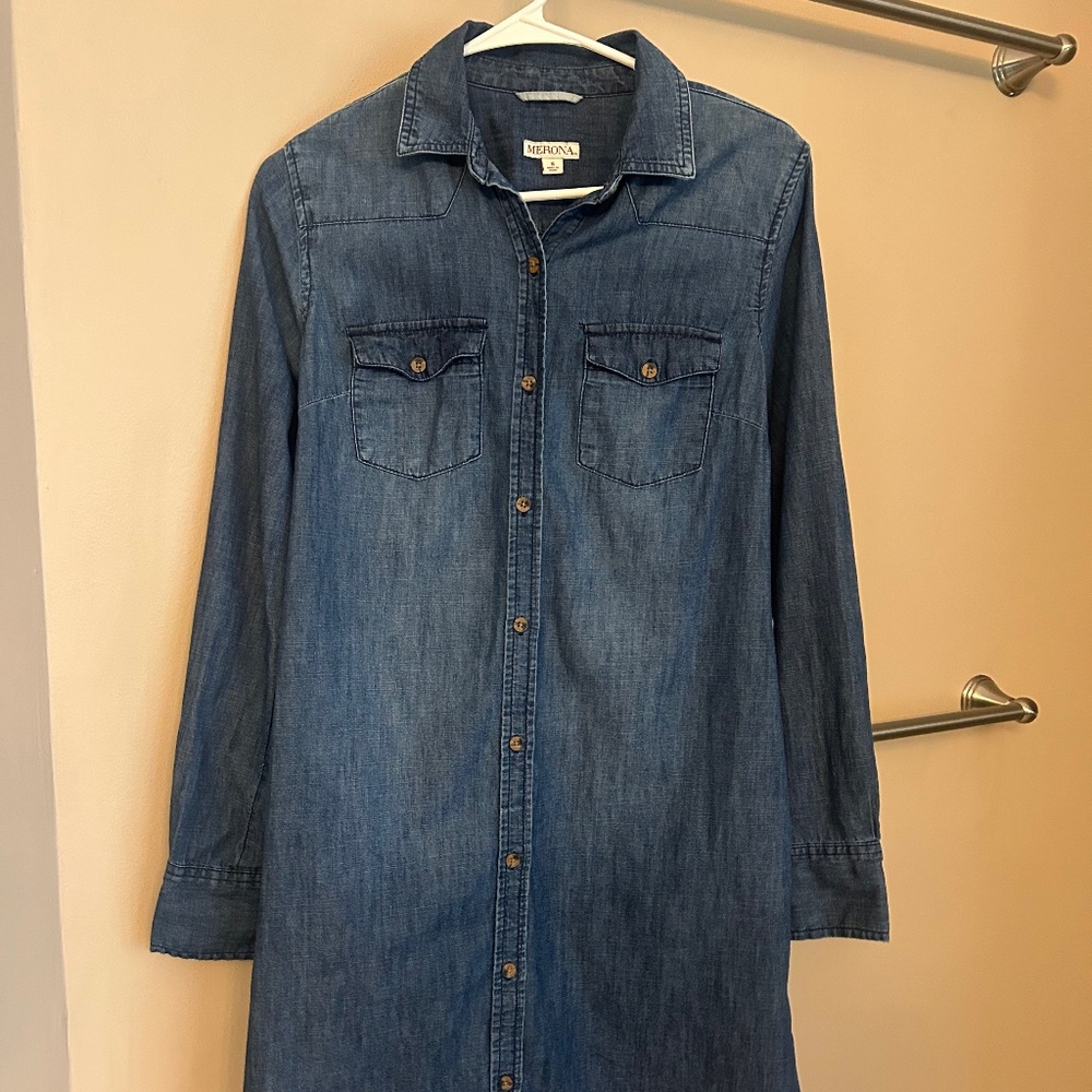 Denim Shirt Dress Merona Size Small